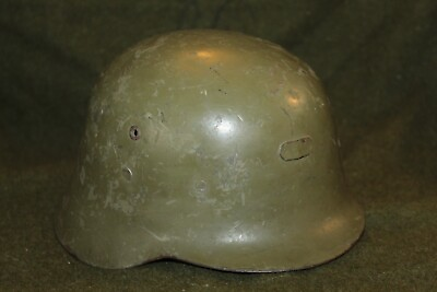 #ad Original Spanish Army M42 79 Modelo Z Helmet w Full Paratrooper Liner amp; Straps