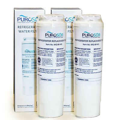 #ad 2 Sealed PUROSUR Water Filter EDR4RXD1 UKF8001 4396395 for Every Drop 4
