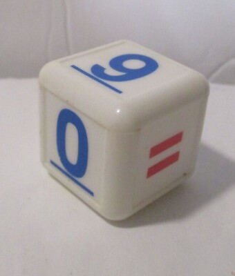 #ad VINTAGE PARKER BROTHERS 1992 BOGGLE JR. NUMBERS MATH GAME REPLACEMENT CUBE #D