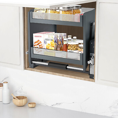 #ad Pull Down Shelf Upper Kitchen Wall Cabinet Storage Organizer 24inch Cabinet