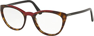 #ad PRADA PR 07VV 3201O1 Havana Red Demo Lens 53 mm Women#x27;s Eyeglasses