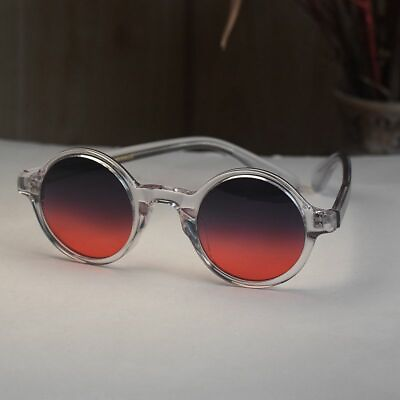 #ad Retro round red sunglasses round red gradient sunglass johnny depp clear glasses
