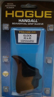 #ad Hogue HANDALL Beavertail Grip Sleeve for Glock 42 amp; Glock 43 Black 18200 NEW