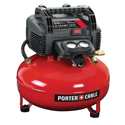 #ad Porter Cable C2002ECOM 0.8 HP 6 gal. Oil Free Pancake Air Compressor New