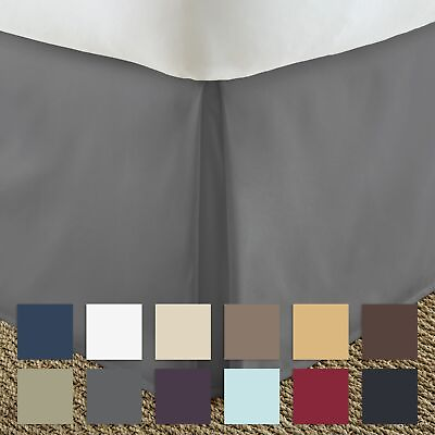 #ad 1PC Luxury Bed Skirt by SGI Microfiber Pleated All Drop Premium Fabric Bedskirts $29.69