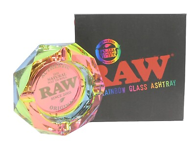 #ad RAW Prism Glass Ashtray Rainbow Tobacco Smoking Cigarettes Indoor Outdoor