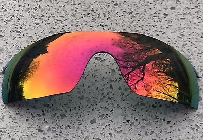 #ad ETCHED POSITIVE RED MIRROR REPLACEMENT LENS FOR OAKLEY RADARLOCK XL CARRY POUCH