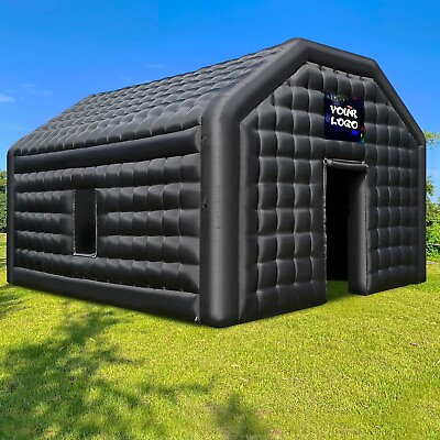 #ad Inflatable Night Club 20 FT Black Inflatable Cube Party Tent amp; Logo Area in US