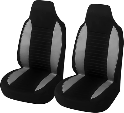 #ad Car Front Seat Covers Bucket One Piece Auto Front Seat Protectors 2PCS Premium