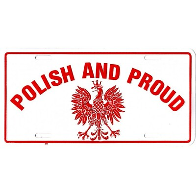 #ad Polish and Proud License Plate Sign Plaque