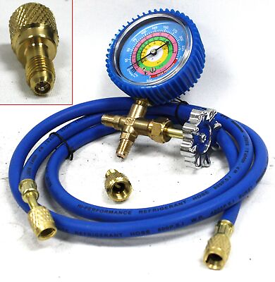 #ad Combo R410a R22 Single Manifold Gauge Kit Testing Charging Air Condition amp; Hose