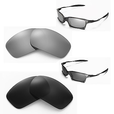 #ad New Walleva Polarized Black Titanium Lenses For Oakley X Squared