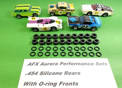 #ad ☆40 Tires☆ For AFX AURORA MAGNATRACTION O RINGS amp; REAR SILICONES HO Slot Car