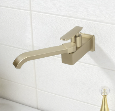 #ad Concealed Cold Tap In Wall Basin Faucet Brushed Gold Black Chrome Wall Mounted