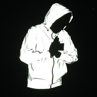 #ad New Reflective jacket 3M men#x27;s waterproof night safety jacket hoodie