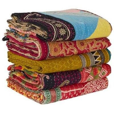 #ad Lot of 30 Pc Wholesale Cotton KanthaHandmade Quilt Vintage Gudari
