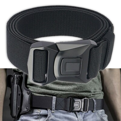 #ad Military Belt for MEN Tactical Strap Waistband Belts Quick Release Buckle Black