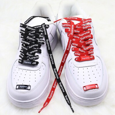 #ad New Supreme Shoe Laces 63 inch Black And White for air jordan dunks airforce