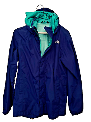 #ad The North Face Jacket Youth XL 18 20 Full Zip Hooded Wind Rain Jacket Blu Green