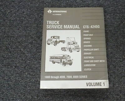 #ad 1989 1990 International 2276 Truck Axle Brakes Steering Service Repair Manual