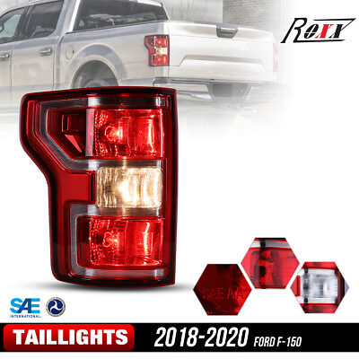 #ad Left Side For 2018 2020 Ford F150 F 150 Pickup Rear Lamp Red Lens Tail Light 1pc