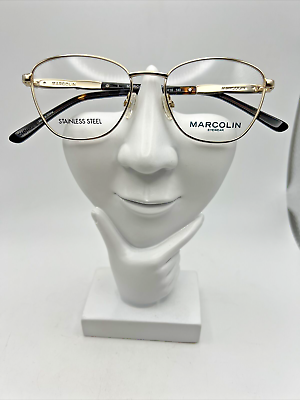 #ad Marcolin MA5024 Authentic Designer Eyeglasses Frames Gold 032 51 16 140