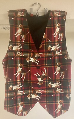 #ad Beagle Vest . Vintage Of a Kind Hand Made. Women’s Large.