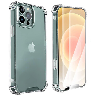 #ad Shockproof Silicone Case For Iphone 14 13 12 11 Pro Max X Xr Xs 7 8 Plus Case
