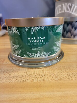 #ad HomeWorx by Slatkin amp; Co. Balsam Toddy 18oz Candle Christmas Winter NEW
