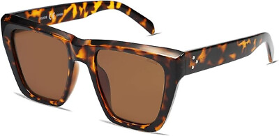 #ad Vintage Oversized Square Cat Eye Polarized Sunglasses for Women SJ2179