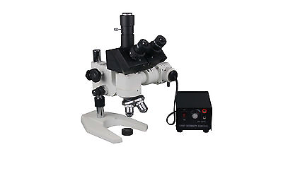 #ad 600x Trinocular Metallurgical Aluminium Brass Ferrous Inspection Microscope