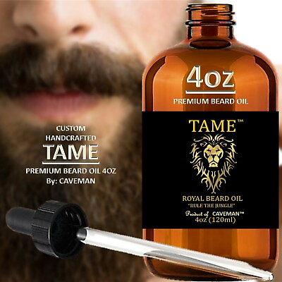#ad Beard Growth Oil Hair Mustache Facial Grow Natural Men Fast Serum 4oz TAME