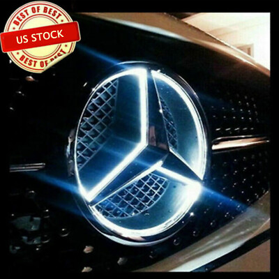 #ad Front Grille LED Emblem Light Fit for Mercedes Benz Illuminated Logo Star Badge