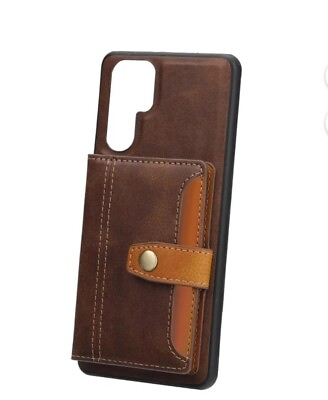 #ad brown phone case with Wallet samsung