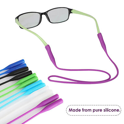 #ad 6pcs Silicone Glasses Strap Band Neck Cord Holder Lanyard Sunglasses Eyeglasses