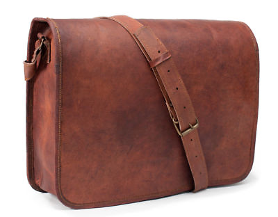 #ad Leather Messenger Bag Shoulder Satchel Briefcase Laptop Handmade Bags $68.41