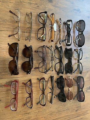 #ad 21 Eyeglasses Frames Lot Various Designer Ray Ban Coach DKNY Guess Saks Oakley