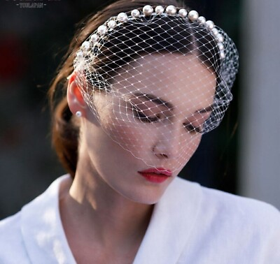 #ad Cut Edge One Layer Wedding Veils Bachelorette Bridal Headwear Birdcages Veil New