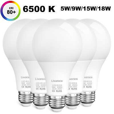 #ad E26 LED Light Bulbs E27 5W 9W 15W 18W 20W 40W 60W 6500K Daylight 400 3500 Lumens $21.95