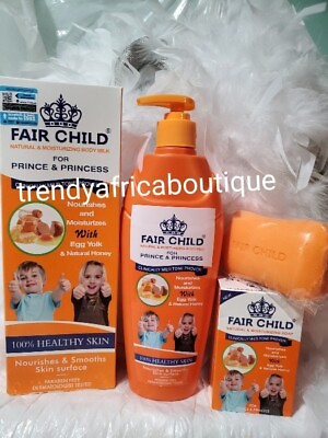 #ad Fair child natural skin tone with egg yolk honey body lotion amp; 1 soap Kidteens