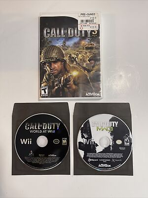 #ad Lot of 3 Call Of Duty Wii Games World At War Modern Warfare 3 Call Duty 3