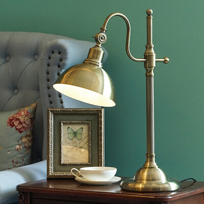 #ad Industrial Desk Lamp Vintage Farmhouse Reading Retro Table Light Home Office