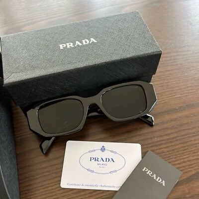 #ad Prada PR17WS 1AB5S049 Sunglasses 49 mm Black Dark Grey Lens