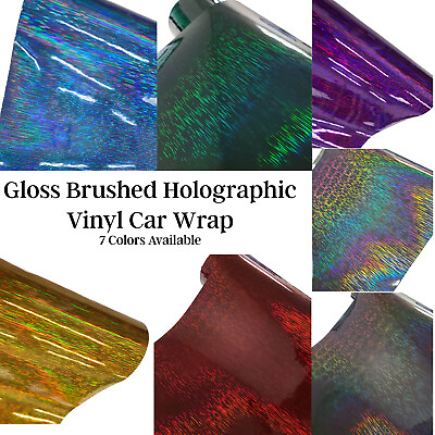 #ad Gloss Brushed Holographic Sparkle Metallic Vinyl Car Wrap Decal Sticker Film