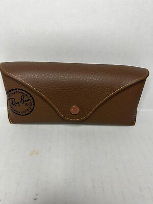 #ad Original Ray Ban Tan Brown Leather Sunglasses Case Only