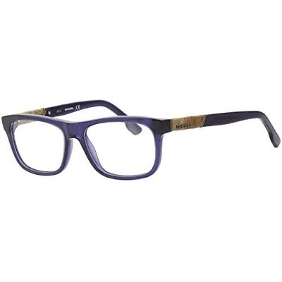 #ad DIESEL Designer Eyeglasses Frame DL5107 090 55 mm Crystal Blue Acetate Demo Lens