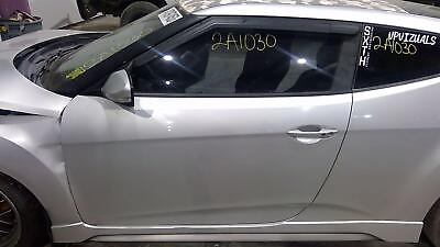 #ad 2012 17 Hyundai Veloster *DMG Driver LH Left Ironman Silver RHM Power Door Shell