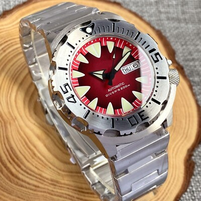 #ad 42mm Tandorio Monster Red Dial NH36A Automatic Watch Mens Watch Sapphire glass