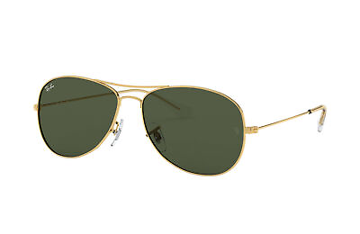#ad Ray Ban Cockpit Gold Metal Green Classic G 15 59 mm Sunglasses RB3362 001 59
