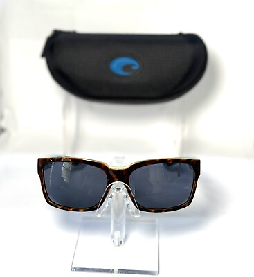 #ad COSTA DEL MAR Playa PY88 Polarized Tortoise Aqua Gray 580P Sunglasses With Case